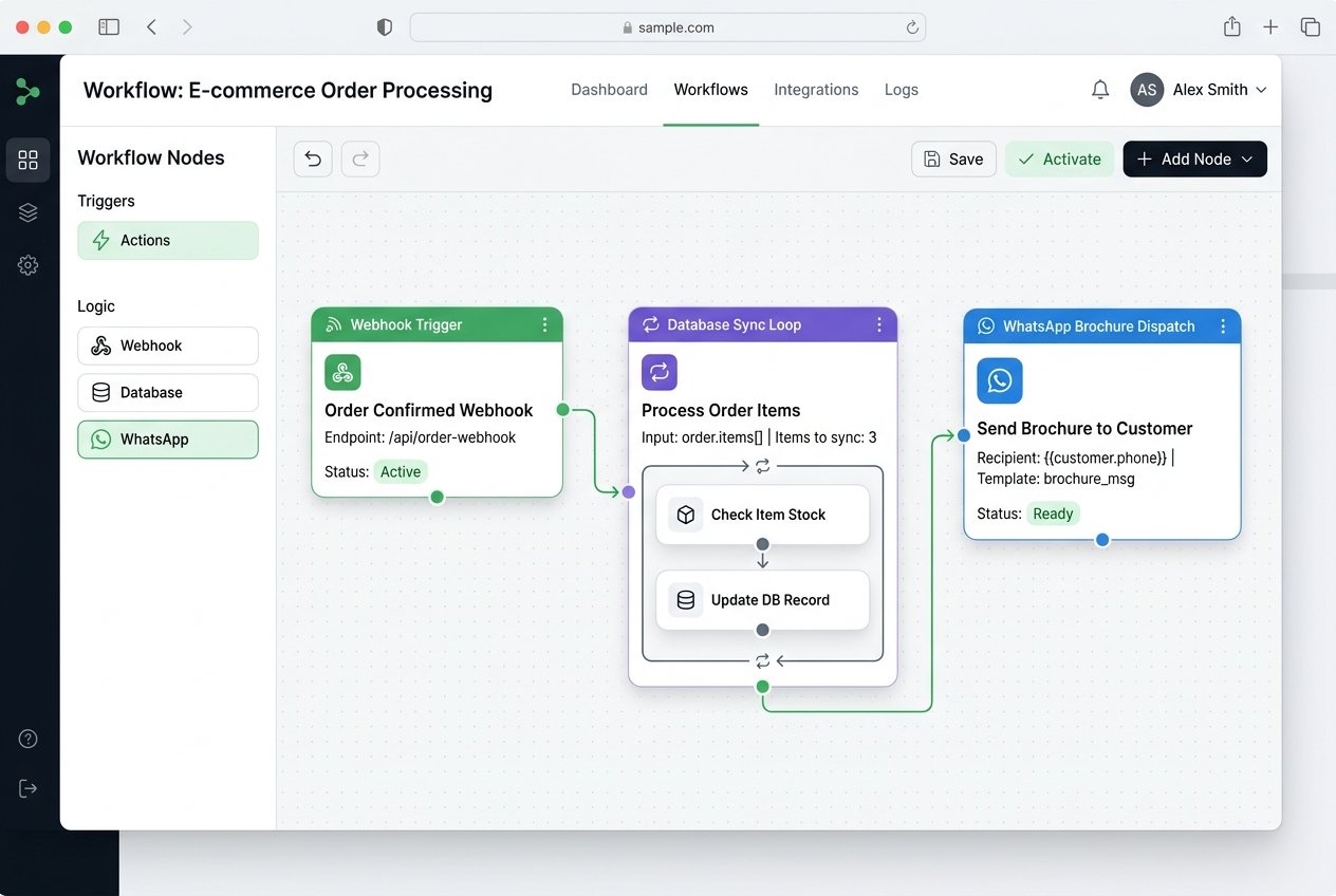 AI Automation enterprise software dashboard mockup